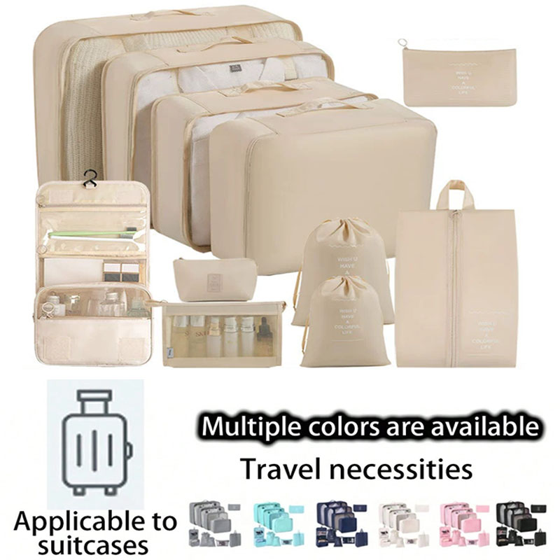 Travel Accessories In Bulk - Set Tas Penyimpanan Perjalanan 7/8/9/10-Piece, Organizer