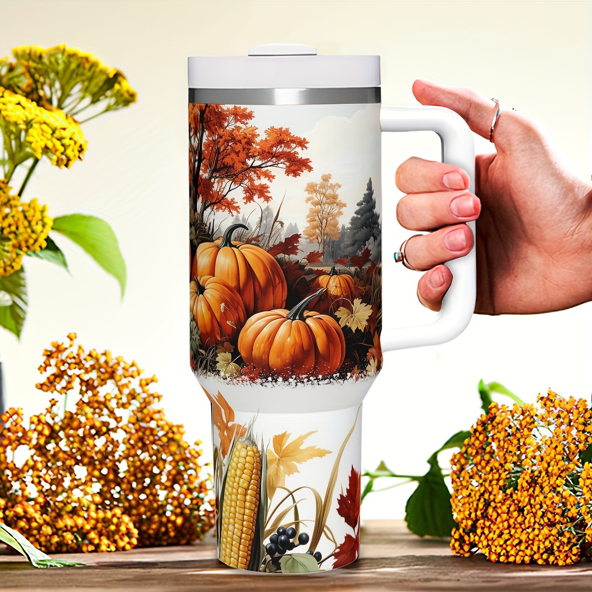 Travel Accessories Ideas - 1 buah Tumbler Terisolasi Motif Labu