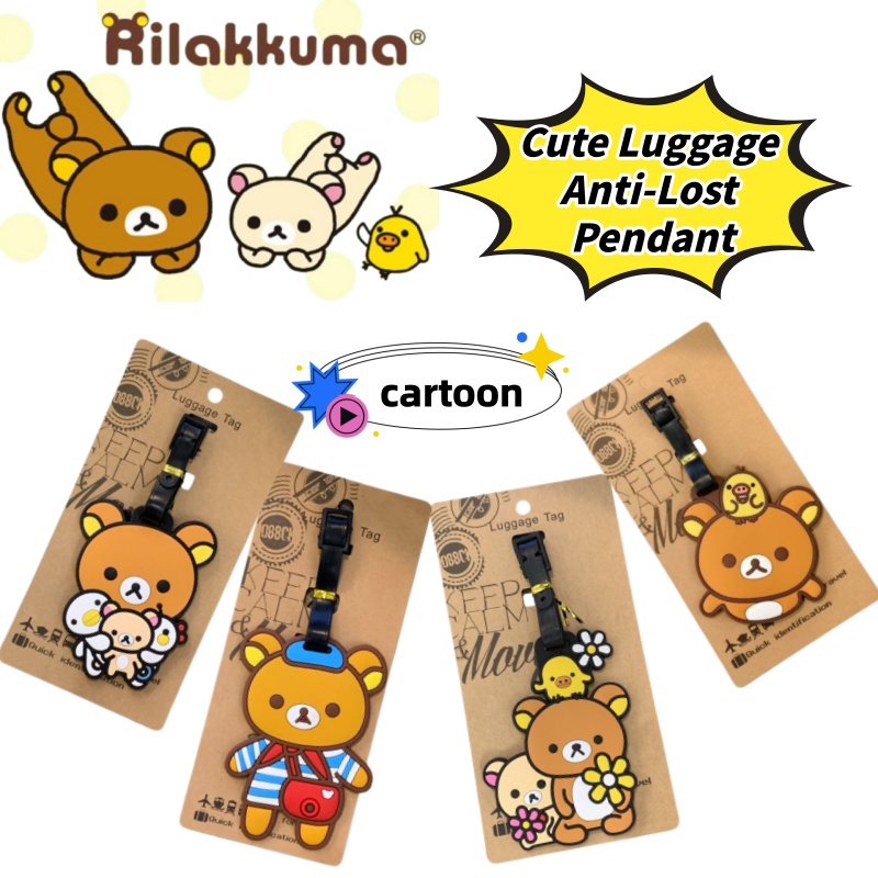 Travel Accessories Store - Tag Bagasi Kreatif Rilakkuma yang Dipersonalisasi,