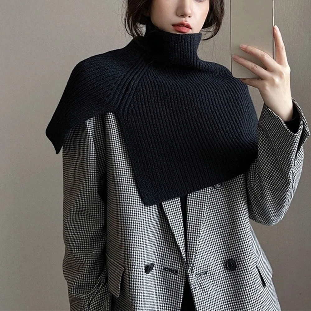 Travel Accessories Neck - Selendang Rajut Retro, Syal Leher Tinggi