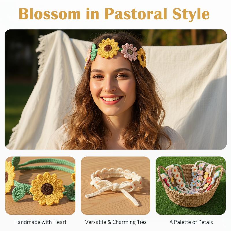 Travel Accessories Hawaii - Bando Turban Bunga Warna-warni Bando Rajut