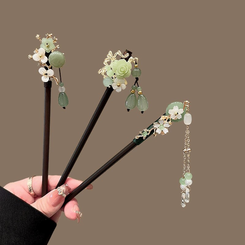 Travel Accessories Store - Jepit Rambut Kayu Antik Wanita Elegan,