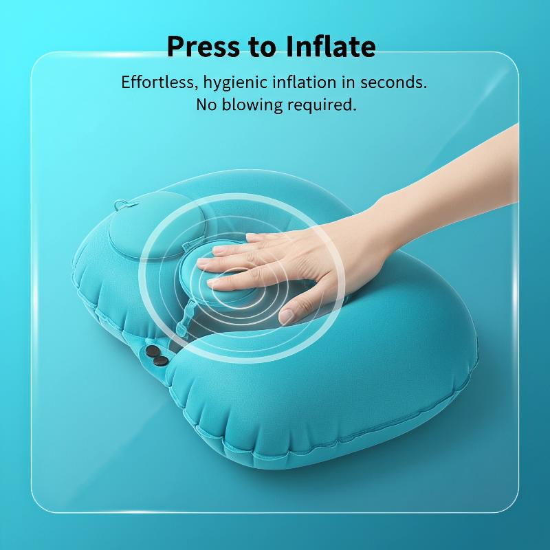 Travel Accessories Pillow - Bantal Leher Tiup untuk Perjalanan, Bahan