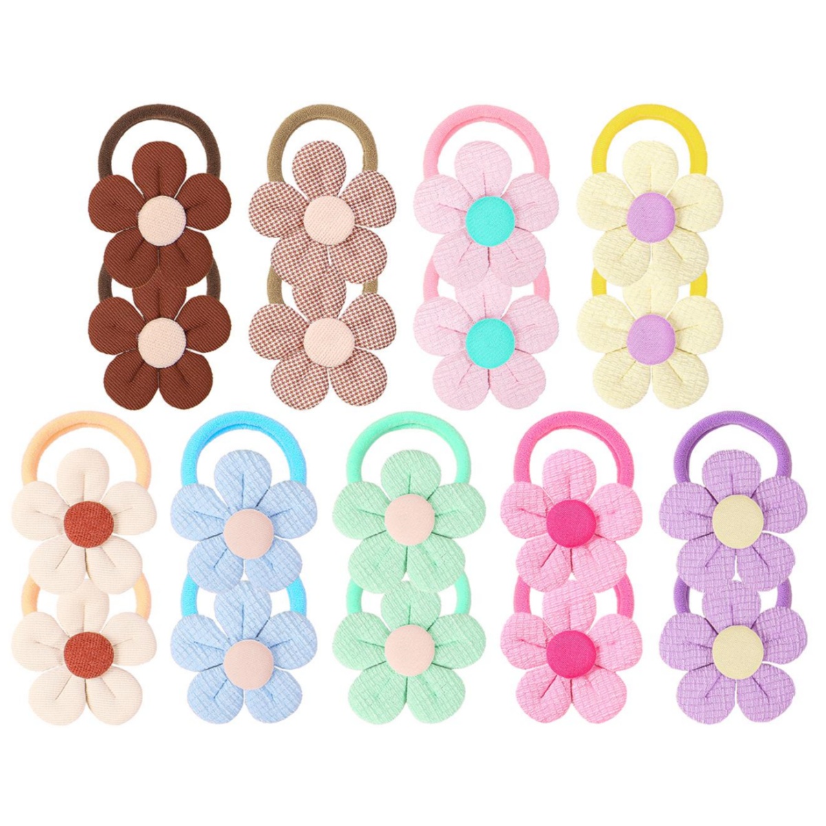 Travel Accessories For 10 Year Old Girl - 18 Buah Ikat Rambut Bunga Matahari