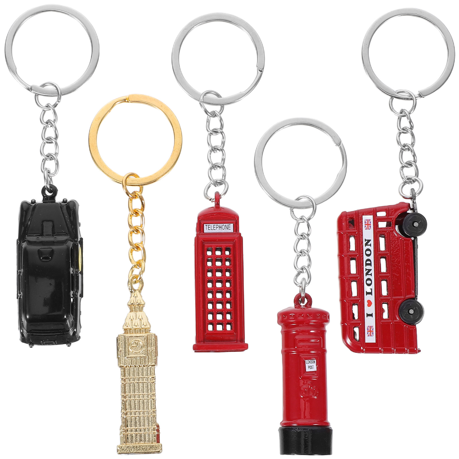 Travel Accessories London - 5 Buah Set Gantungan Kunci Bus