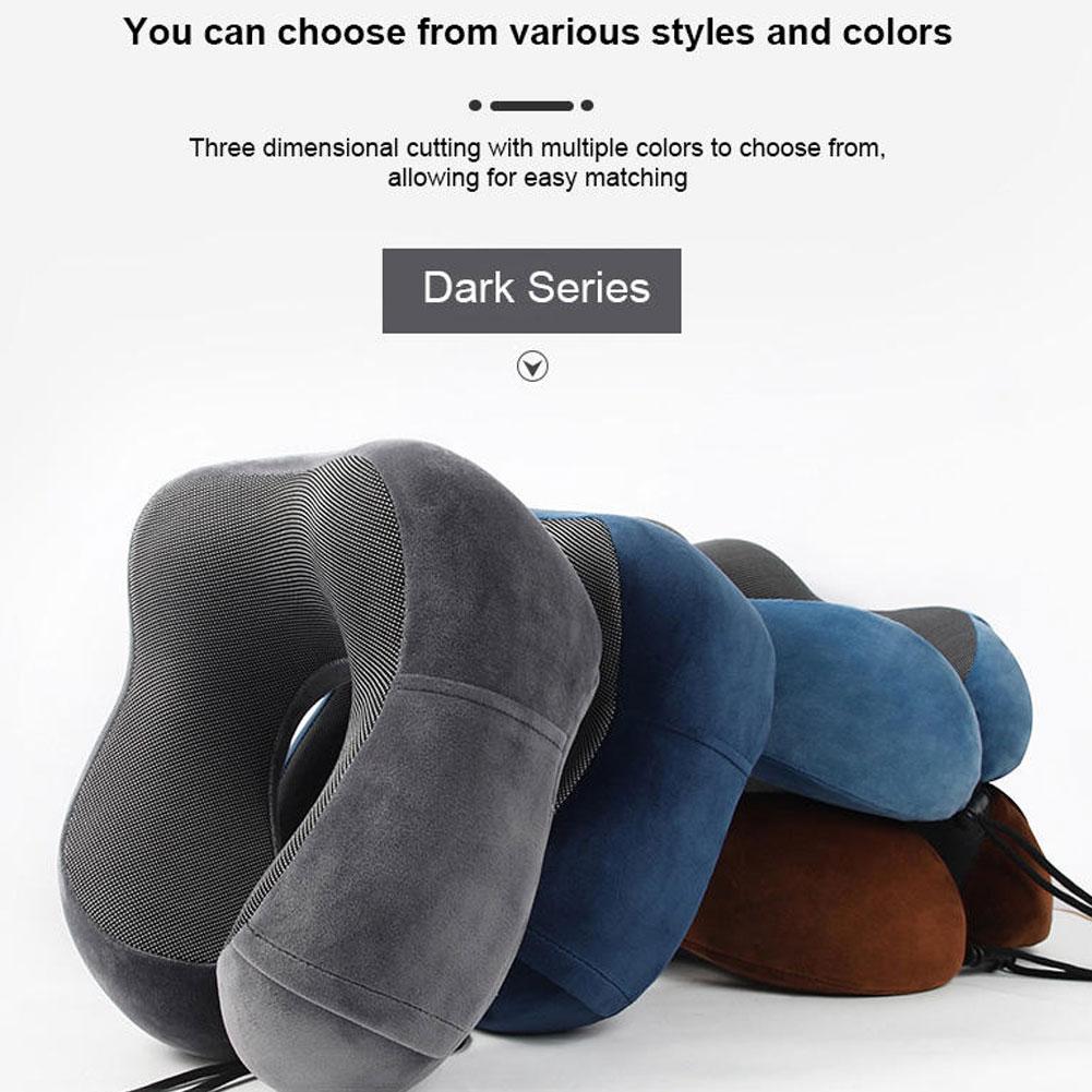 Bantal Leher Bentuk U Slow Reb - Travel Accessories Pillow ulasan dan harga