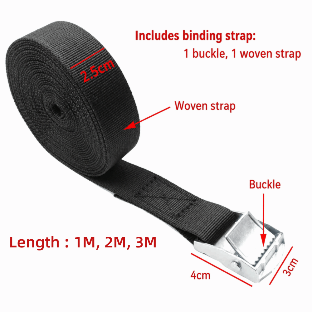 Tali Pengikat Hitam dengan Ges - Travel Accessories Luggage Straps ulasan dan harga