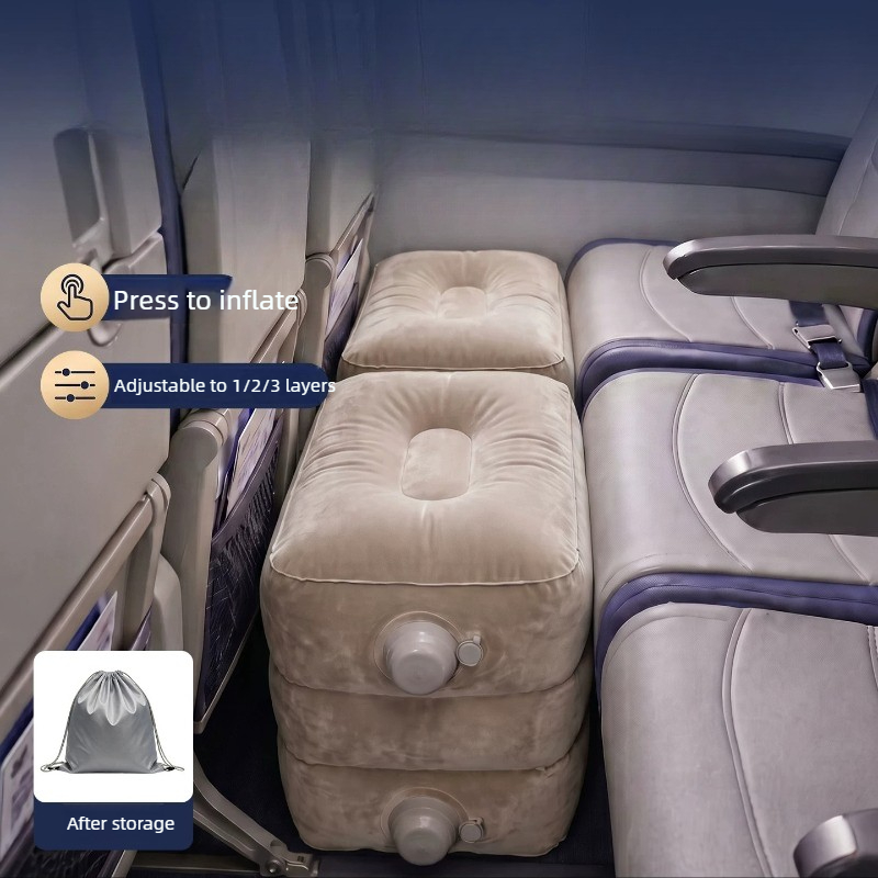 Sandaran Kaki Tiup untuk Pener - Travel Accessories Long Flight ulasan dan harga