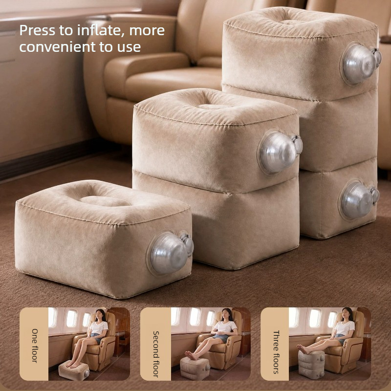 Sandaran Kaki Tiup untuk Pener - Travel Accessories Long Flight ulasan dan harga