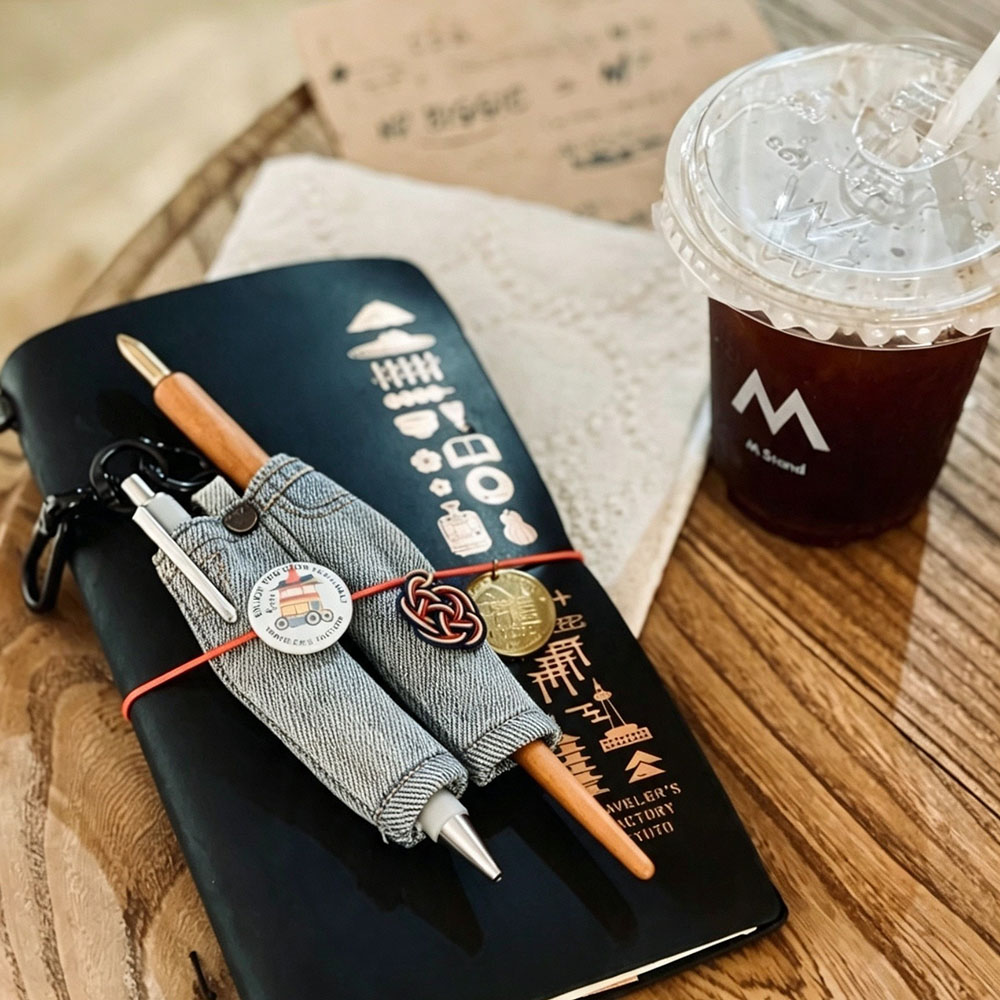 Tempat Pensil Kain Denim Mini  - Travel Notebook Journal ulasan dan harga