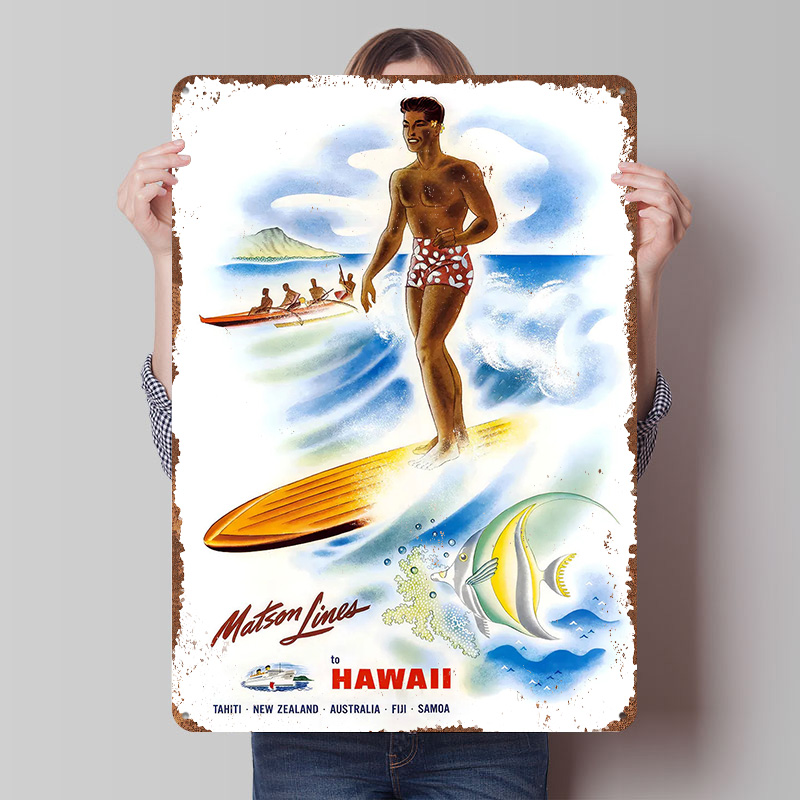Poster Perjalanan Hawaii Vinta - Travel Accessories Hawaii ulasan dan harga