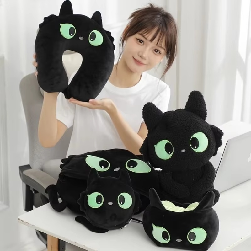 2024 baru lucu kartun hitam ku - Travel Accessories Pillow ulasan dan harga