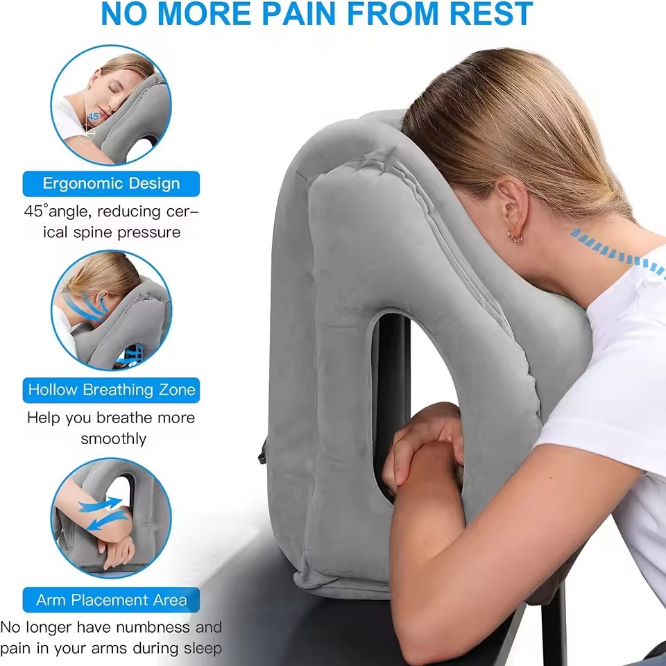 Bantal Perjalanan Tiup, Akseso - Travel Accessories Long Flight ulasan dan harga