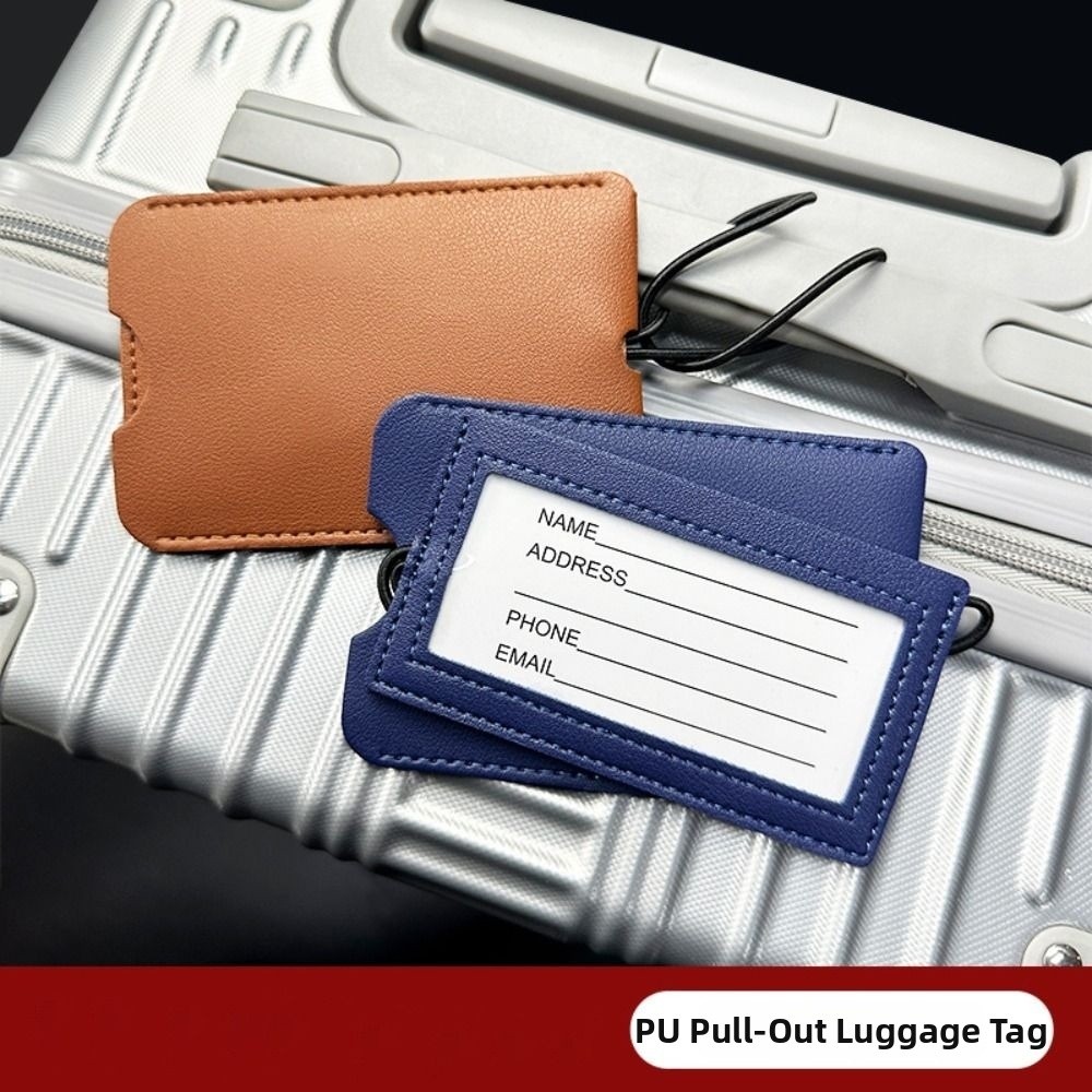 Label Bagasi Kulit PU Warna Me - Travel Accessories Luggage Straps ulasan dan harga