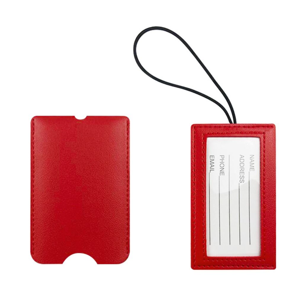 Label Bagasi Kulit PU Warna Me - Travel Accessories Luggage Straps ulasan dan harga