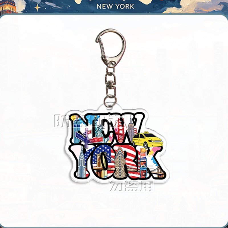 Gantungan Kunci Akrilik Cetak  - Travel Accessories New York ulasan dan harga