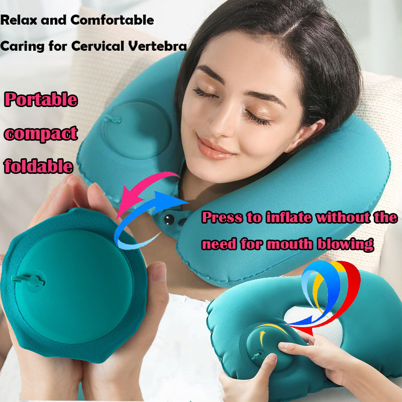 Bantal Leher Tiup Portabel yan - Travel Accessories Pillow ulasan dan harga