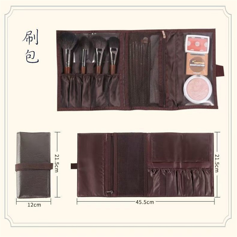 Tas Gulung Kuas Makeup Kulit P - Travel Accessories Organizer Bag ulasan dan harga