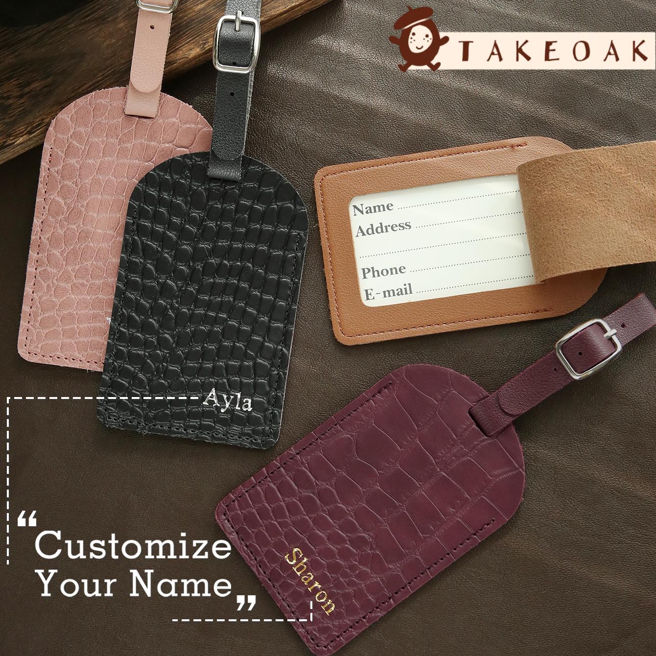 Tag Bagasi Kulit Tekstur Croc  - Travel Accessories Luggage Straps ulasan dan harga