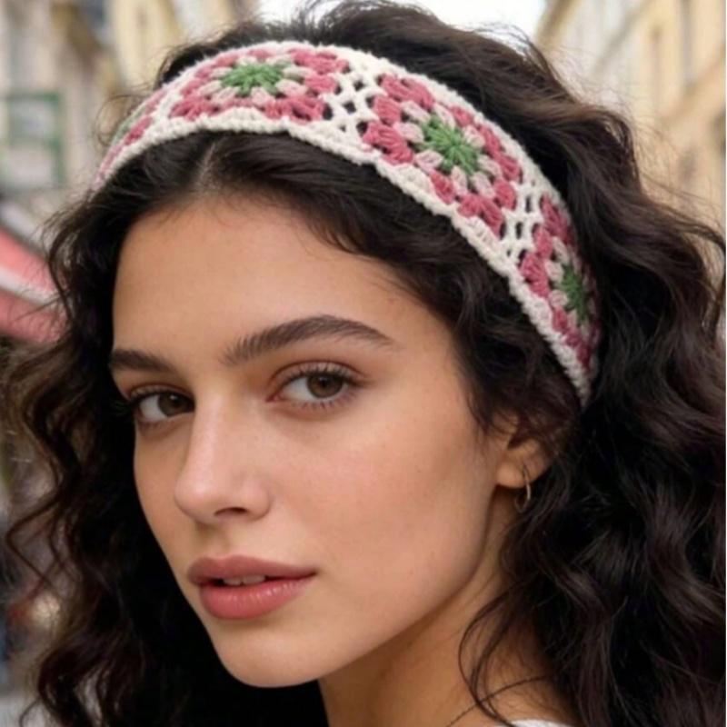 Ikat Kepala Rajut Motif Bunga  - Travel Accessories Hawaii ulasan dan harga