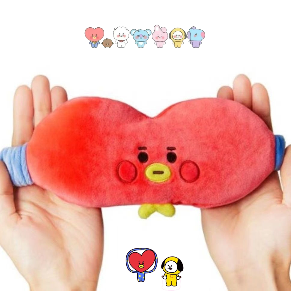 Masker mata boneka plush BT21  - Travel Accessories Store ulasan dan harga