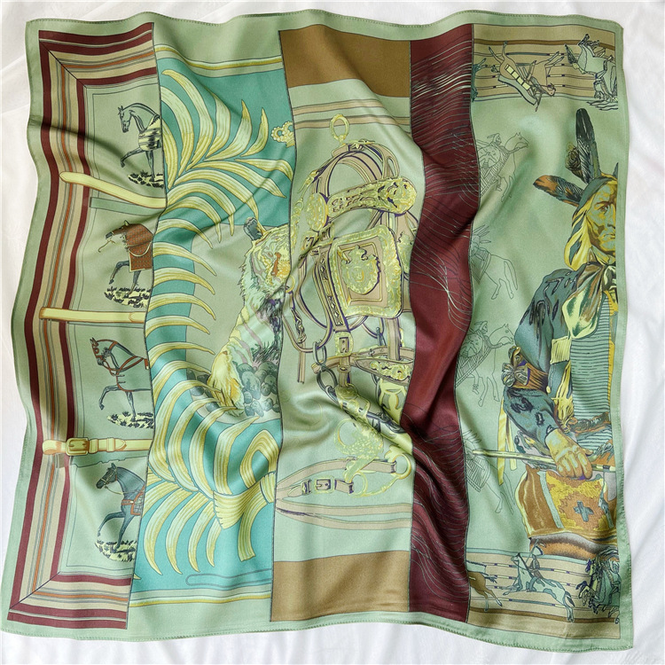 Syal Sutra Hijau 65CM Desainer - Travel Accessories Neck ulasan dan harga
