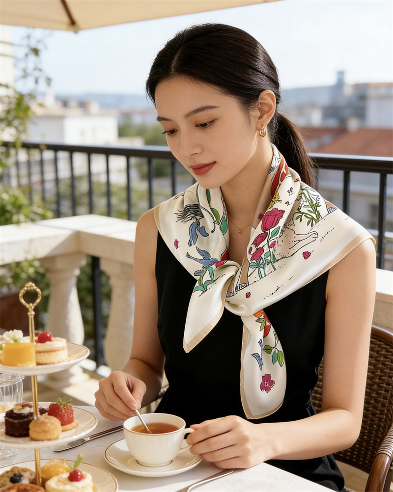 Syal Sutra Kuda Wanita Musim S - Travel Accessories Neck ulasan dan harga