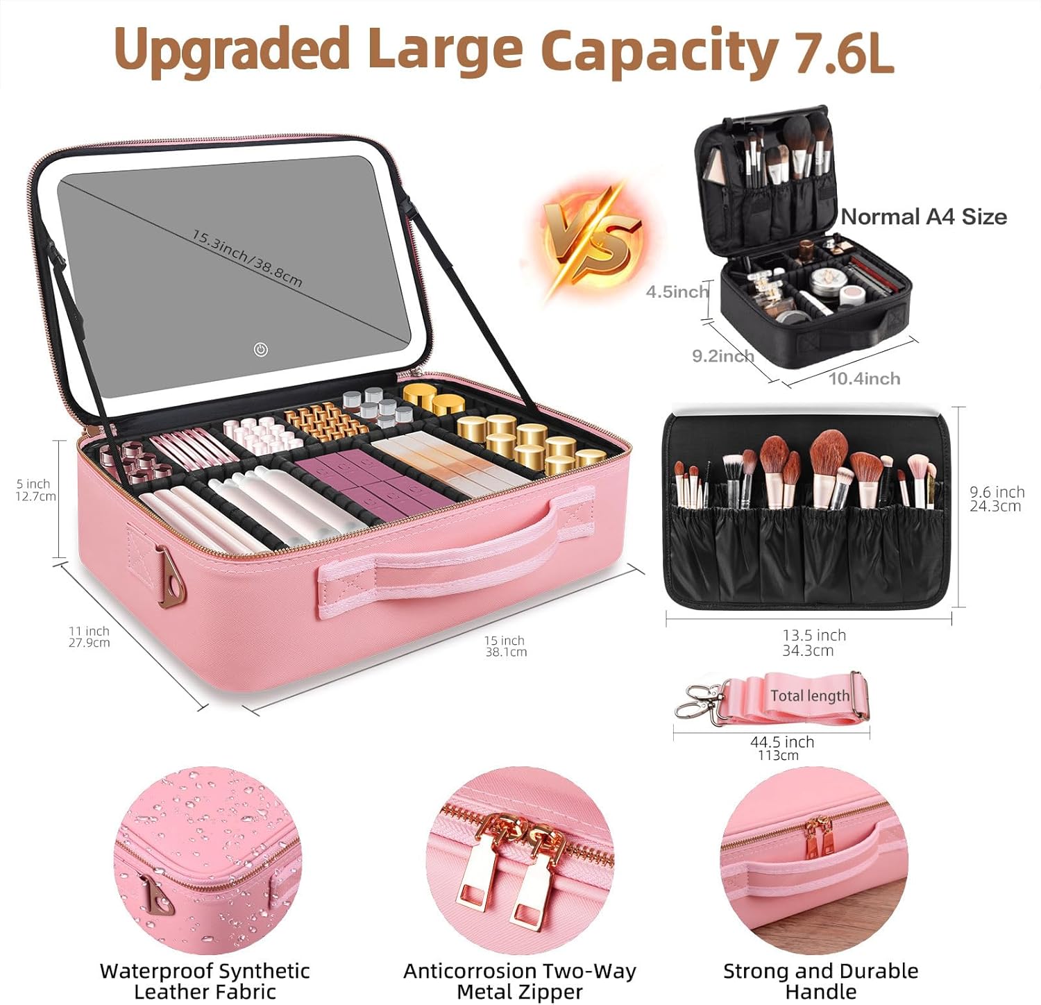 Tas Makeup Kapasitas Besar 15' - Travel Accessories Organizer Bag ulasan dan harga